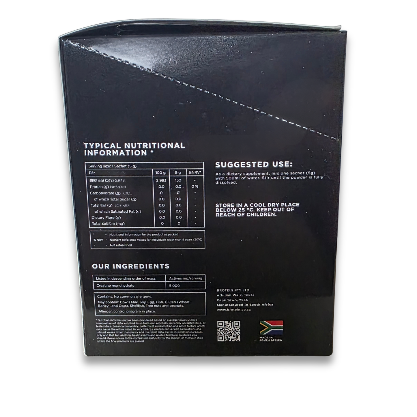 Brotein Pure Creatine Monohydrate Sachets (30 x 5g) – Unflavoured
